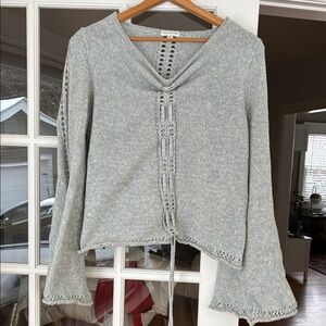 EARTHBOUND Gray and Green Knit Sweater